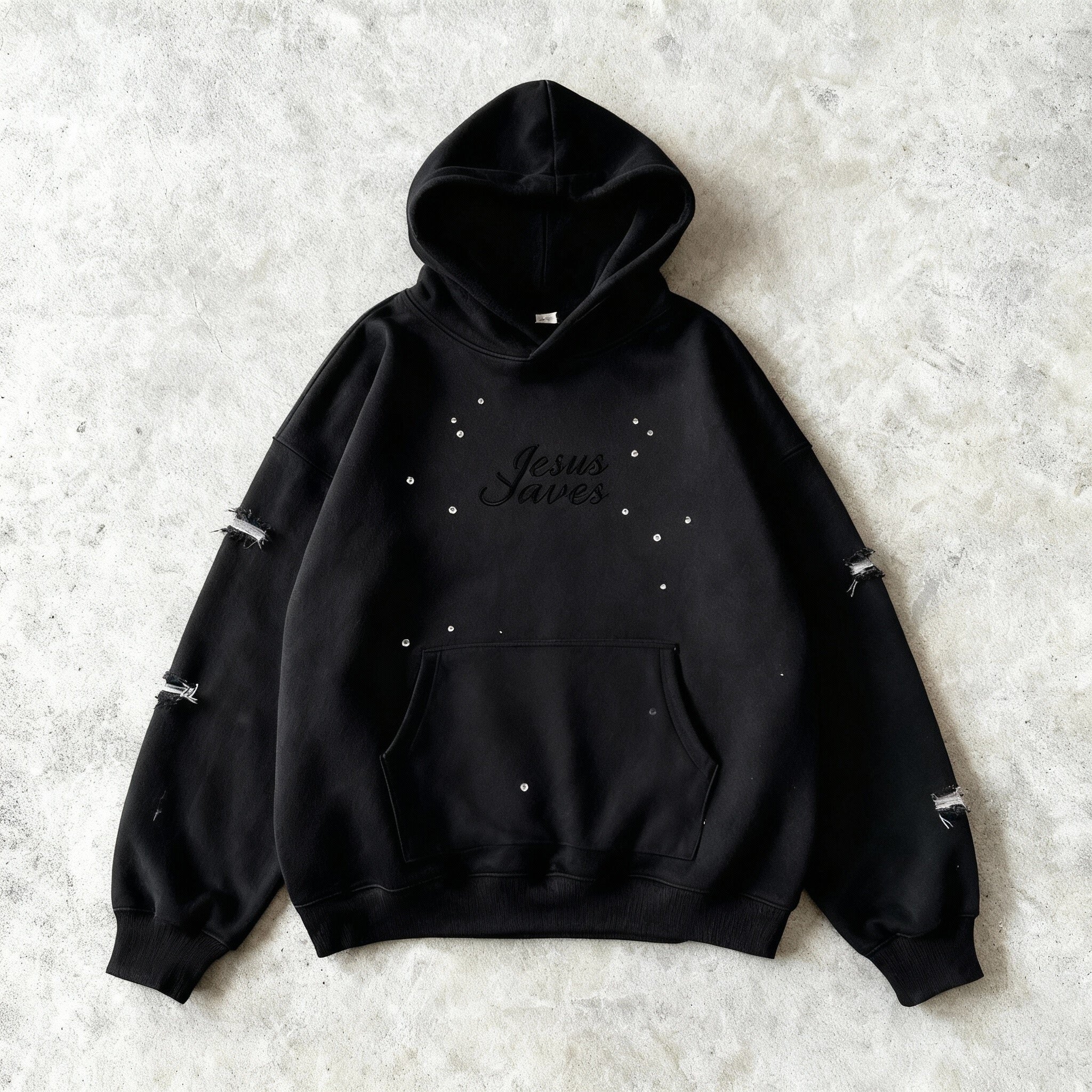 "ETERNAL DOVE" - Crystral Rhinestone Hoodie