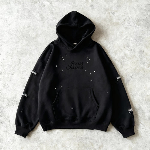 "ETERNAL DOVE" - Crystral Rhinestone Hoodie