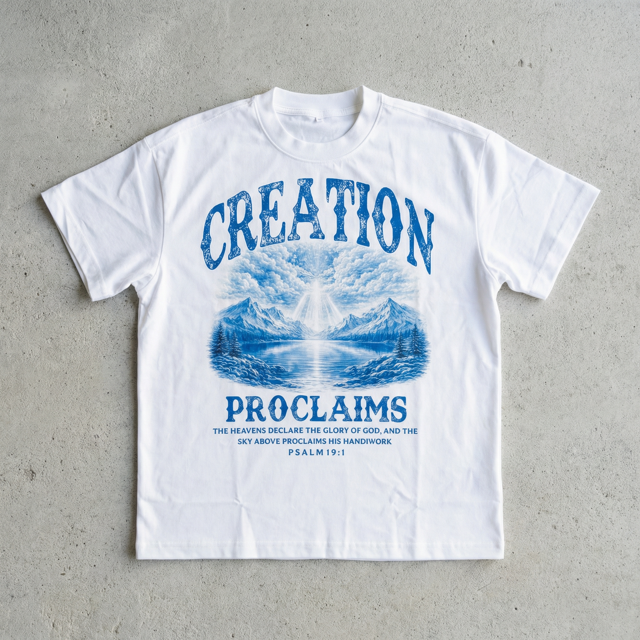 "CREATION PROCLAIMS" - Faith Graphic Heavyweight Tee
