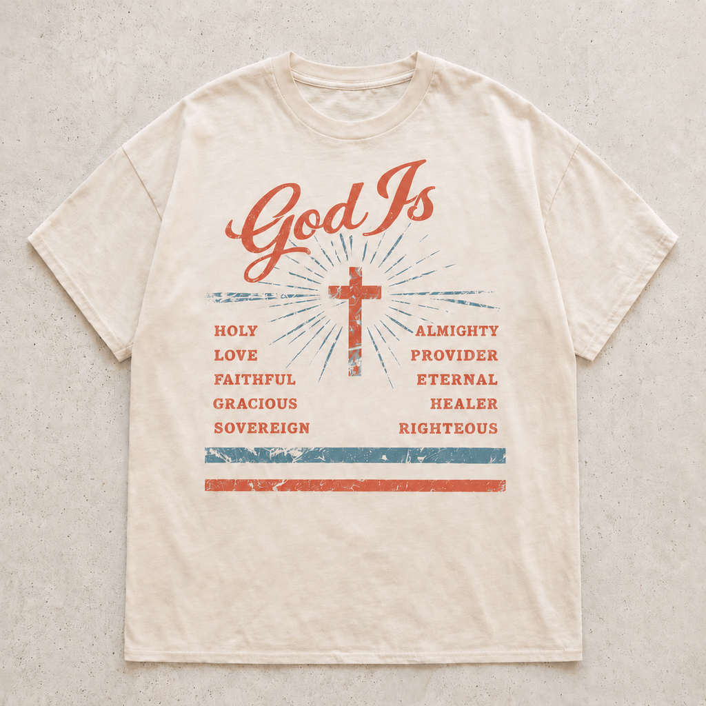 "ATTRIBUTES OF GOD" - Faith Graphic Heavyweight Tee