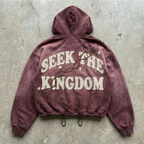 "KINGDOM FIRST” - Vintage Zip Hoodie