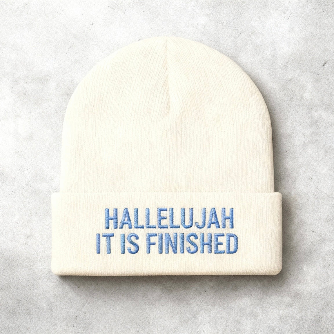 “IT IS FINISHED” - Knit Beanie