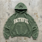 "FAITHFUL" - Appliqué Varsity Hoodie