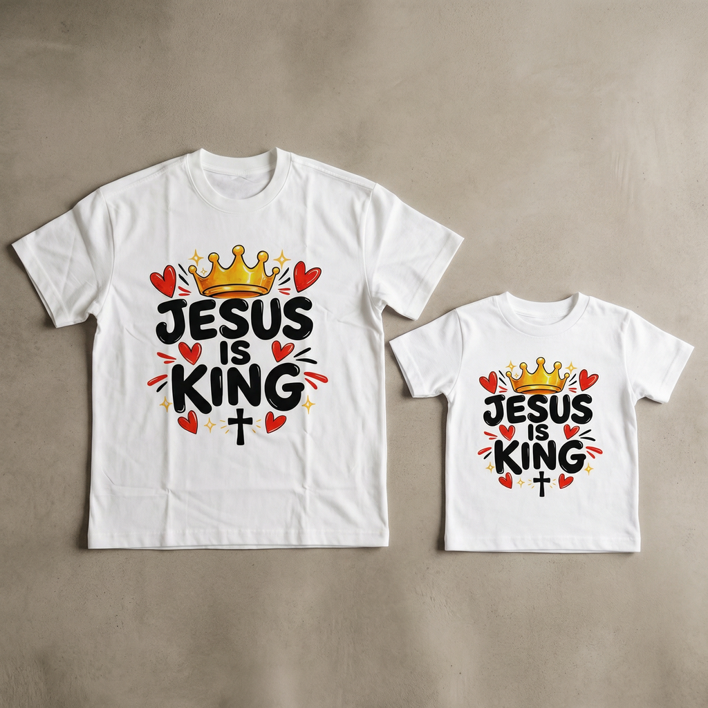 "JESUS IS KING" - Crown Graphic T-Shirt