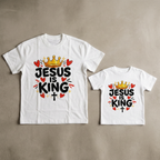 "JESUS IS KING" - Crown Graphic T-Shirt