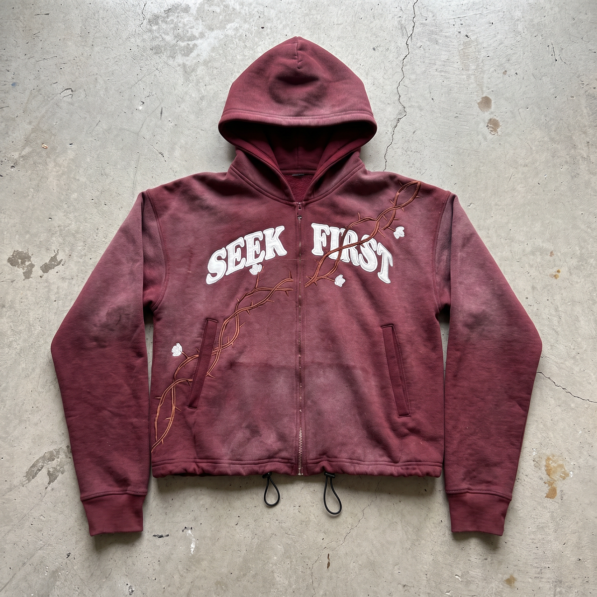 "KINGDOM FIRST” - Vintage Zip Hoodie