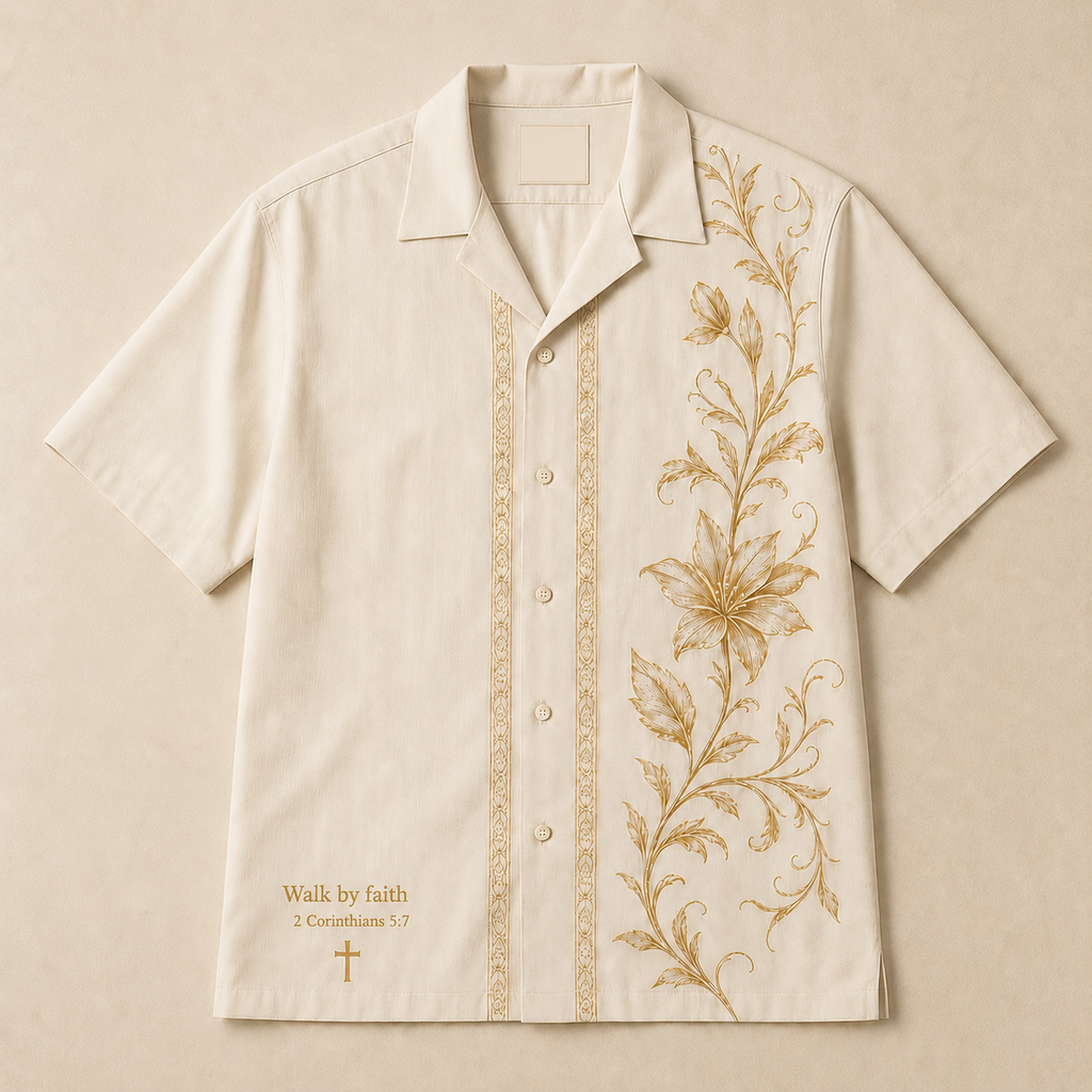 “WALK BY FAITH” - Silk Aloha Shirt