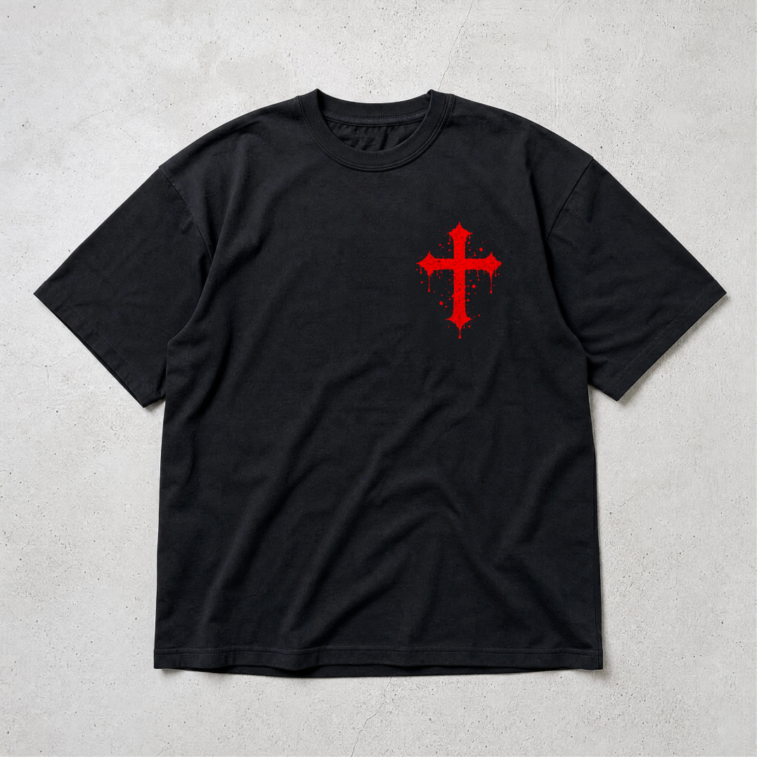 "COVERED BY THE BLOOD" - Faith Graphic Heavyweight Tee