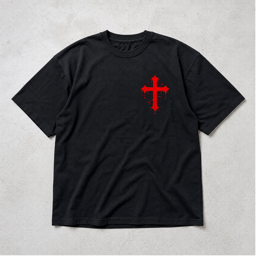 "COVERED BY THE BLOOD" - Faith Graphic Heavyweight Tee