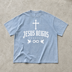 “JESUS REIGNS” - Vintage Washed Tee